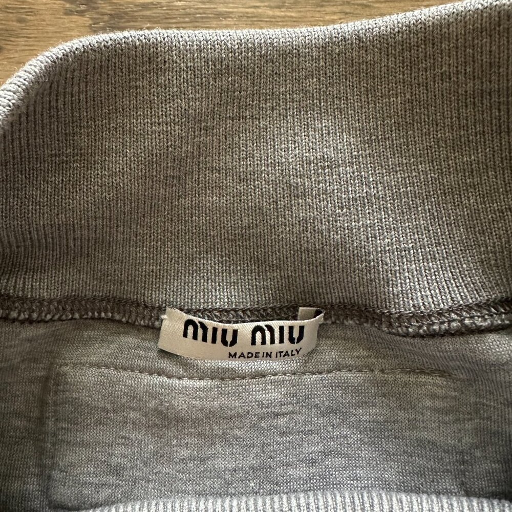 Miu Miu *Rare* Gray Fleece Crop Top - image 2